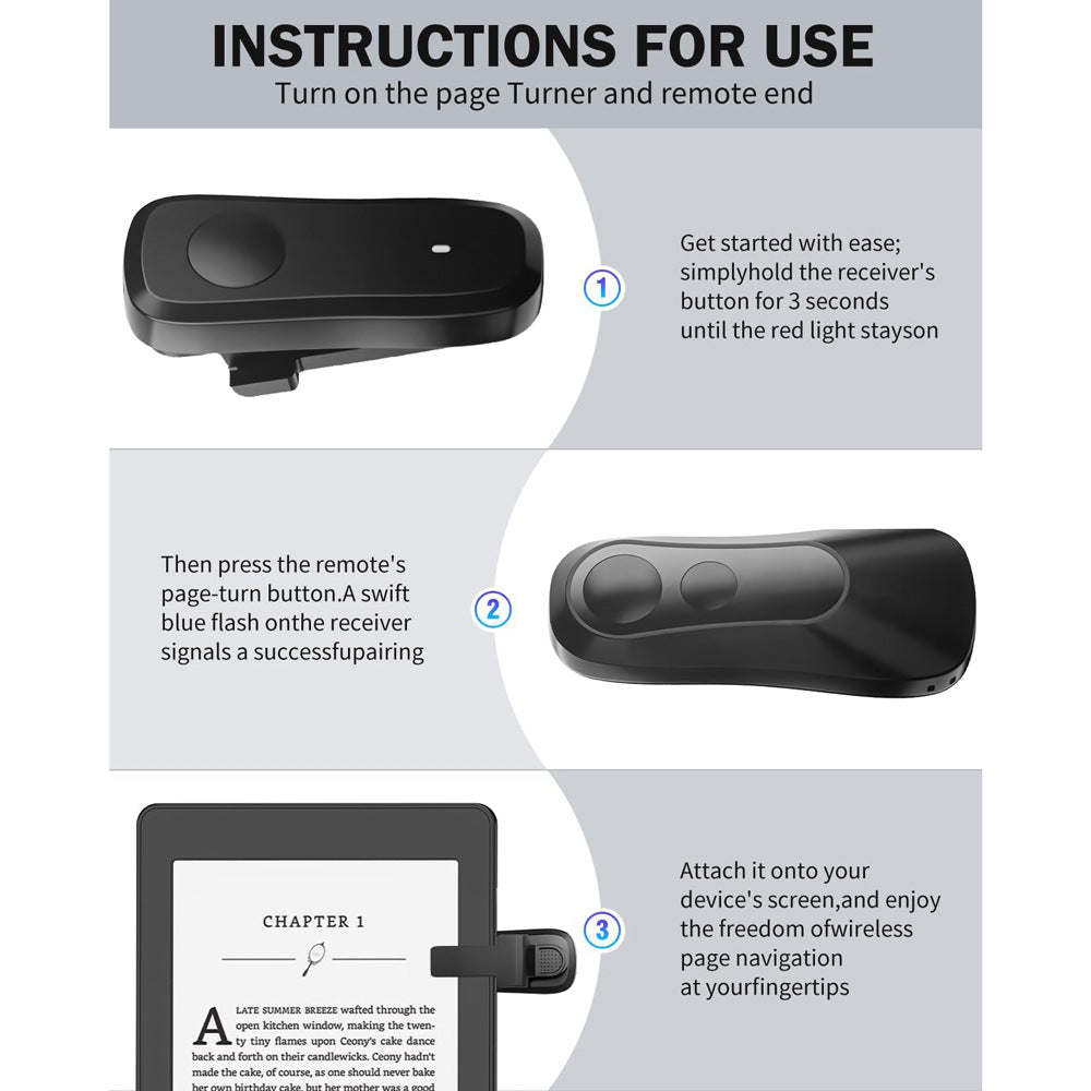 Wireless Smart Tablet Novel Age-Turner Universal Cell Phone Self Timer Controller