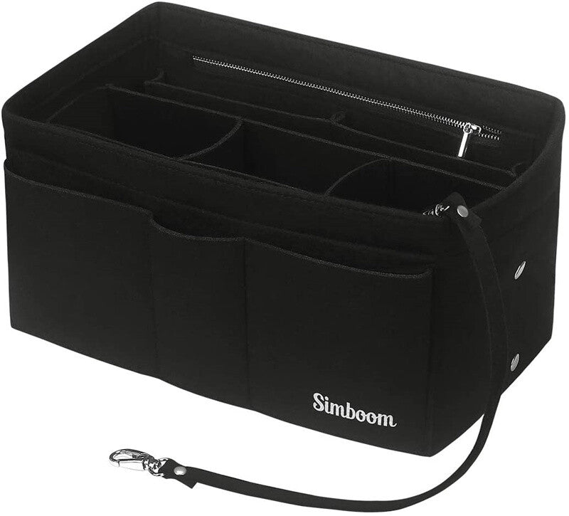 Ladies Felt Travel Makeup Bag Insert Liner Purse Pouch Women Organizer Handbag