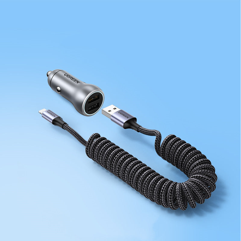 Car Spring Retractable Fast Charging Cable